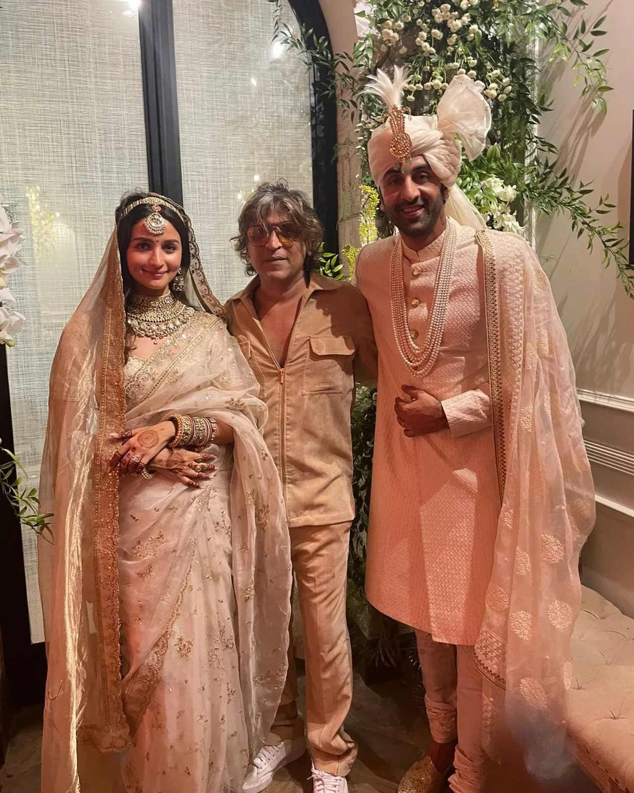 Alia Bhatt and Ranbir Kapoor with their bodyguard Yusuf.