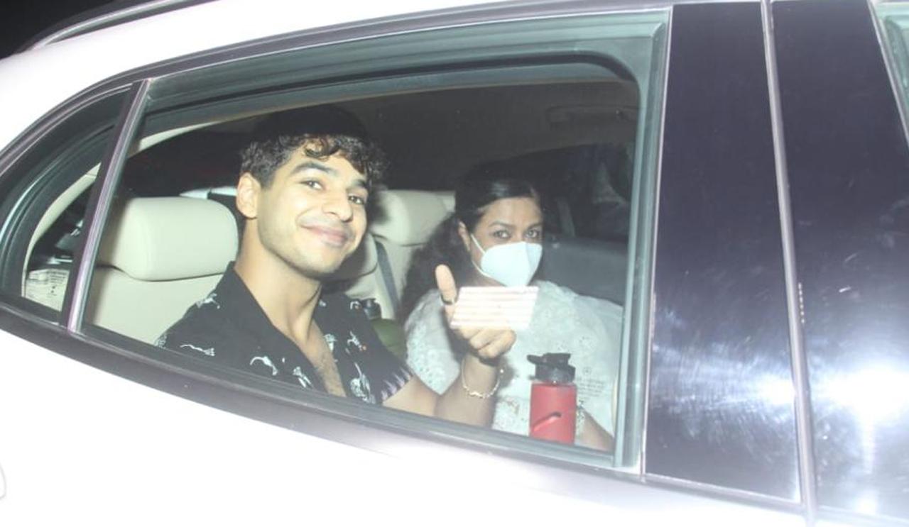 Shahid Kapoor’s brother and mother Ishaan Khatter and Neelima Azeem were spotted arriving for Jersey’s screening. For those who wouldn’t remember, Shahid acted opposite his mother Azeem in his debut Ishq Vishk in 2003.
 