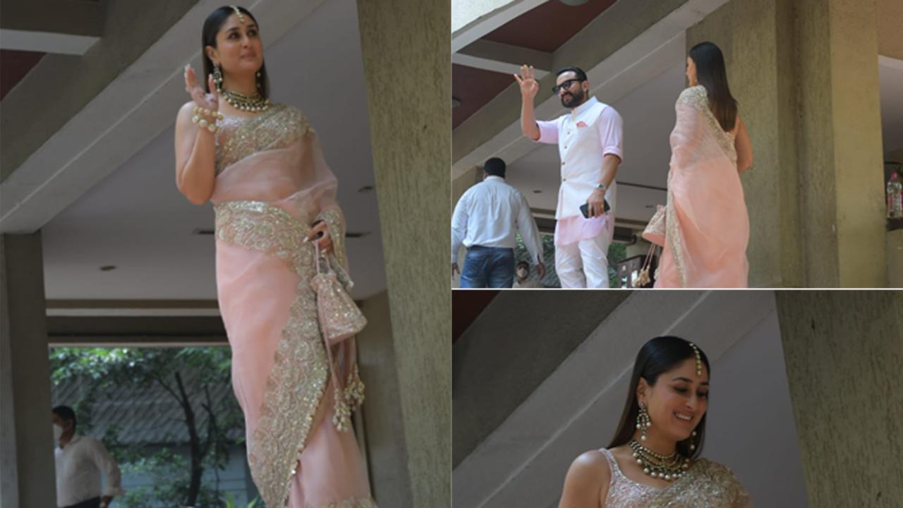 Ranbir Kapoor-Alia Bhatt wedding: Saif Ali Khan and Kareena Kapoor Khan twin in pink and look stunning