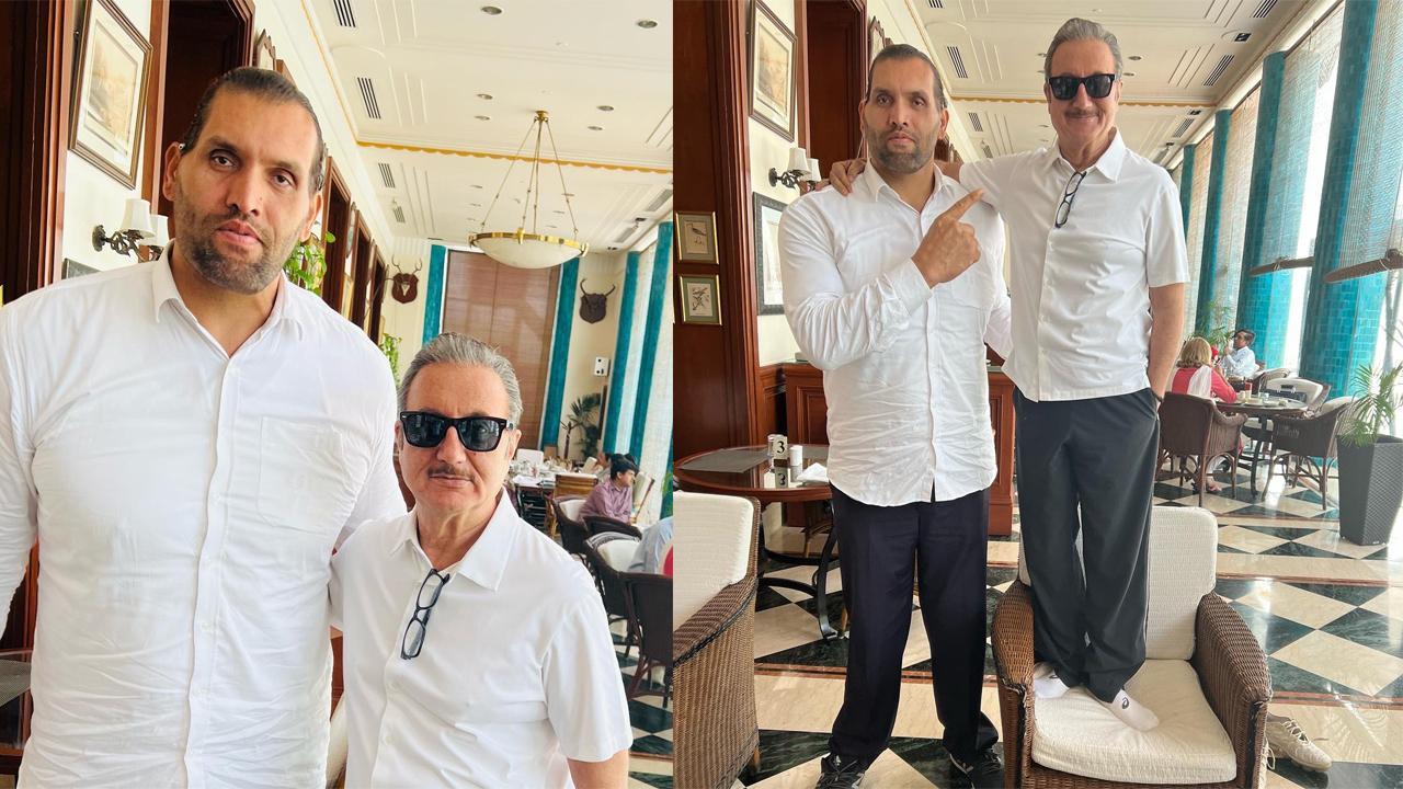 Whacky Wednesday: Here's how Anupam Kher tried to look taller than The Great Khali