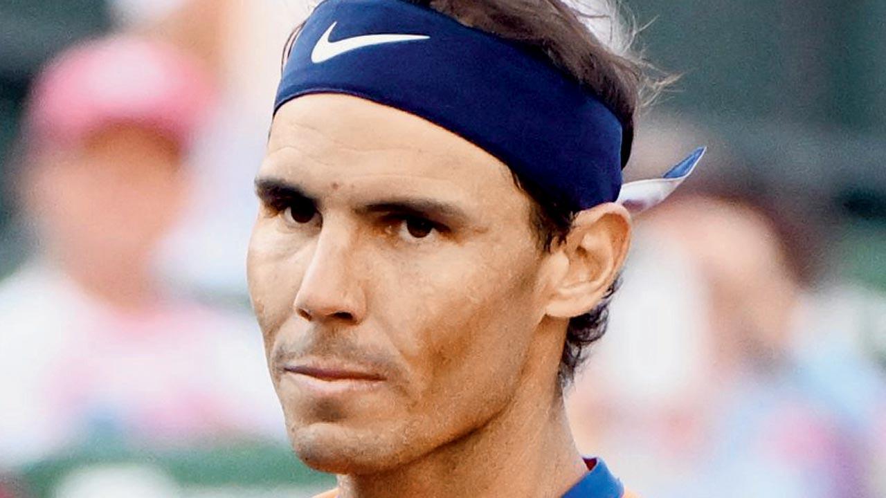 Injured Nadal still unable to train with racquet