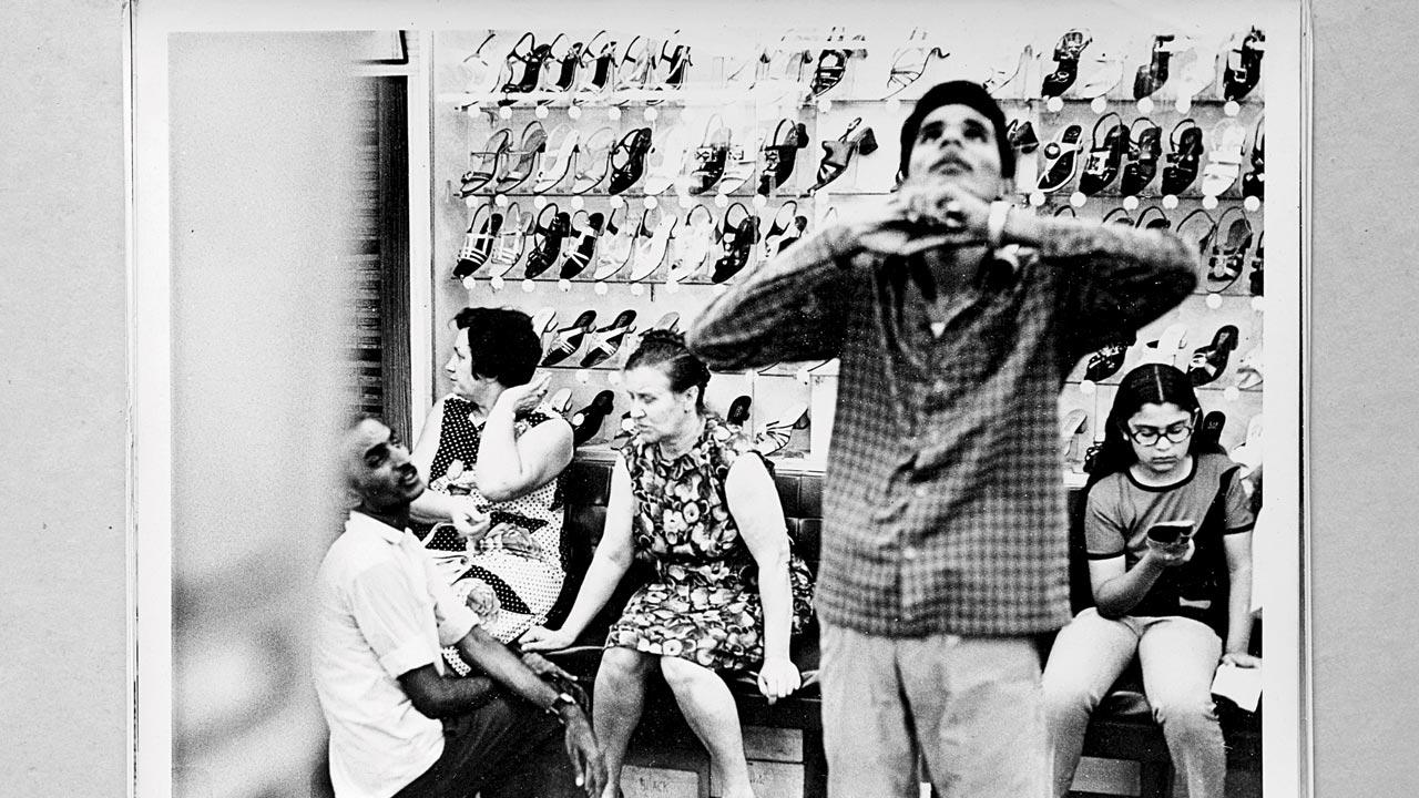 Nagarkar’s monochrome photographs capture sights and sounds from the city