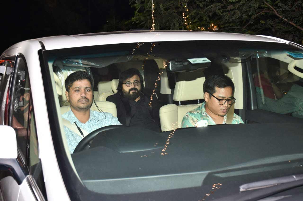 Music composer Pritam also arrived at the post-wedding bash all suited-up.