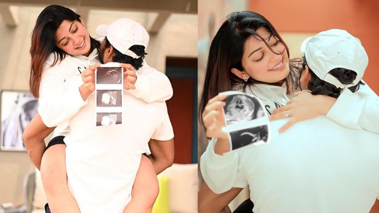 Pranitha Subhash announces pregnancy on her husband's 34th birthday, shares pictures with fans