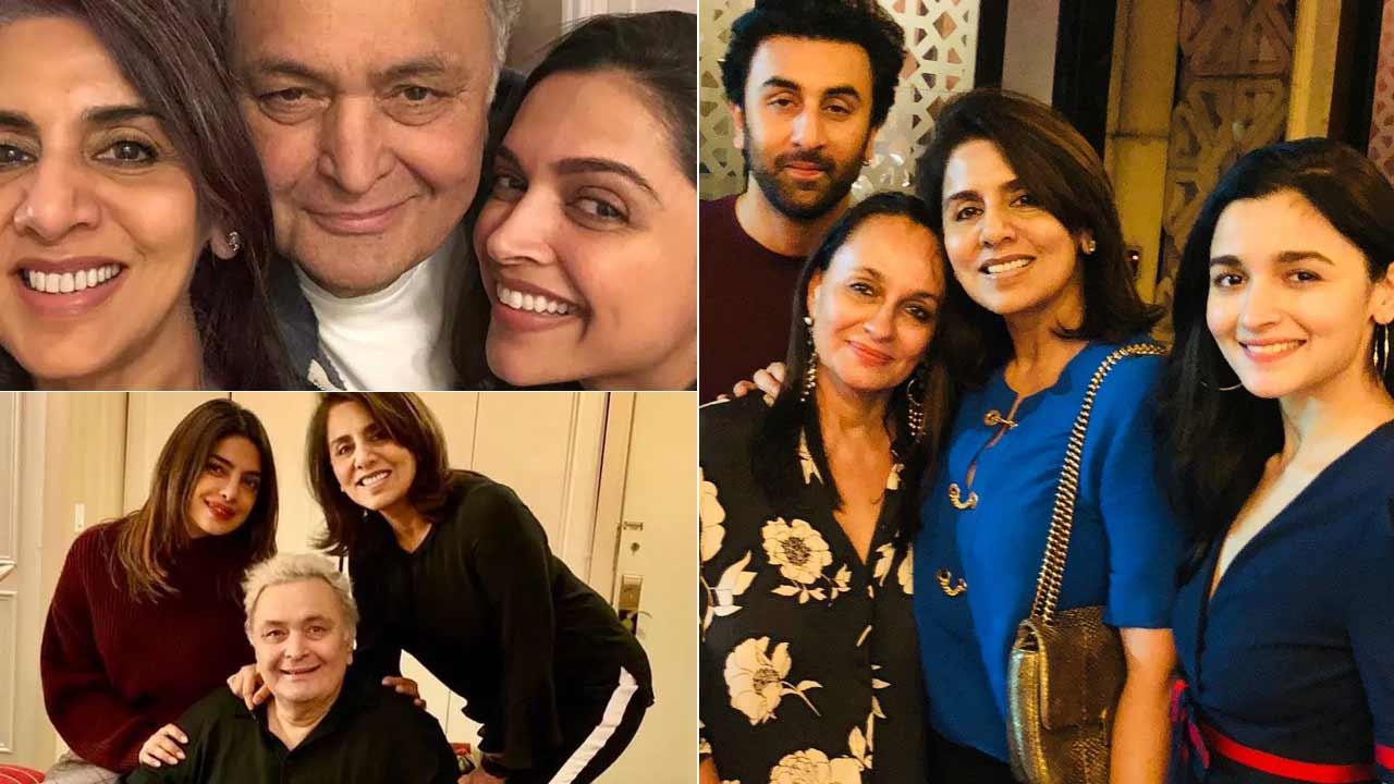 A collage of celebrities who visited Rishi Kapoor in NYC