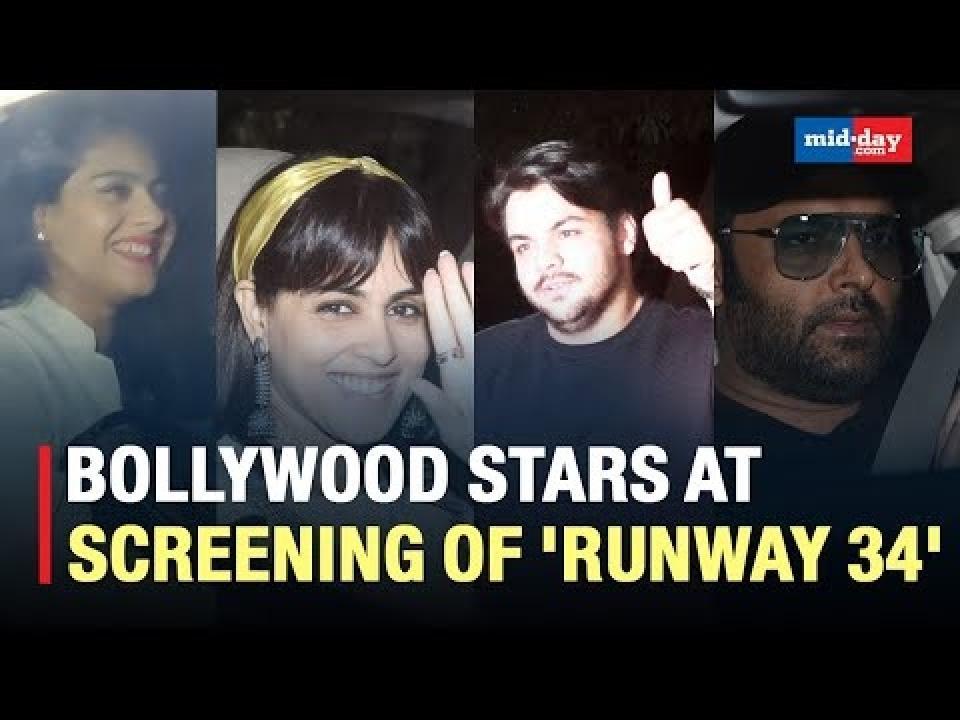 Kajol, Mrunal Thakur, Kartik Aaryan Attend The Special Screening Of Runway 34