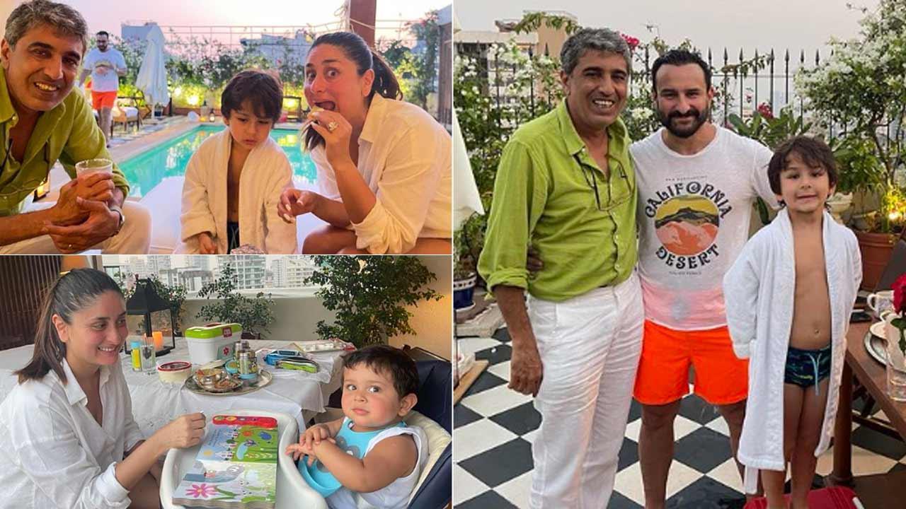 It's pool time for Kareena Kapoor Khan, Saif Ali Khan and their tiny tots Taimur, Jeh
