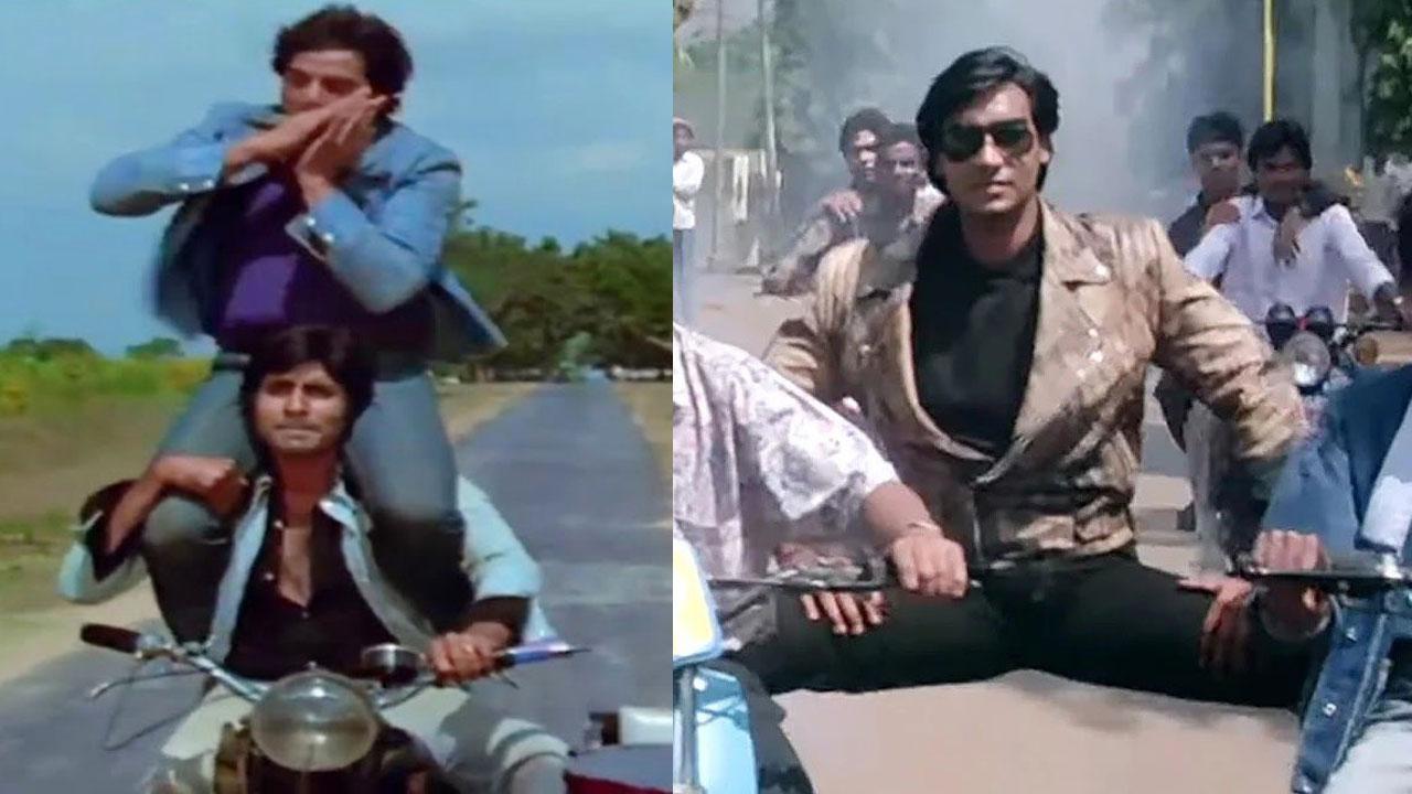 Amitabh Bachchan and Ajay Devgn hilariously troll each other over 'Sholay' and 'Phool Aur Kaante'