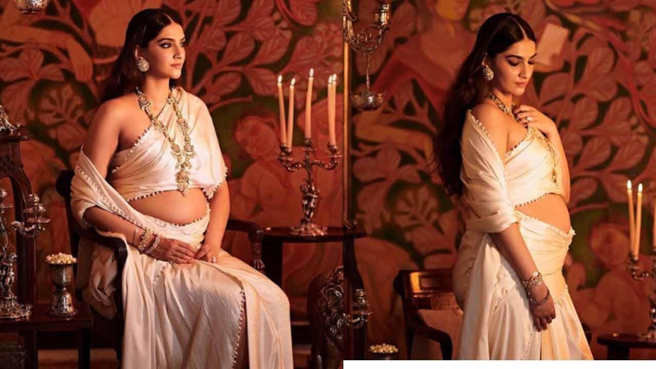 Sonam Kapoor oozes radiance and royalty as she poses with her baby bump in latest photo-shoot