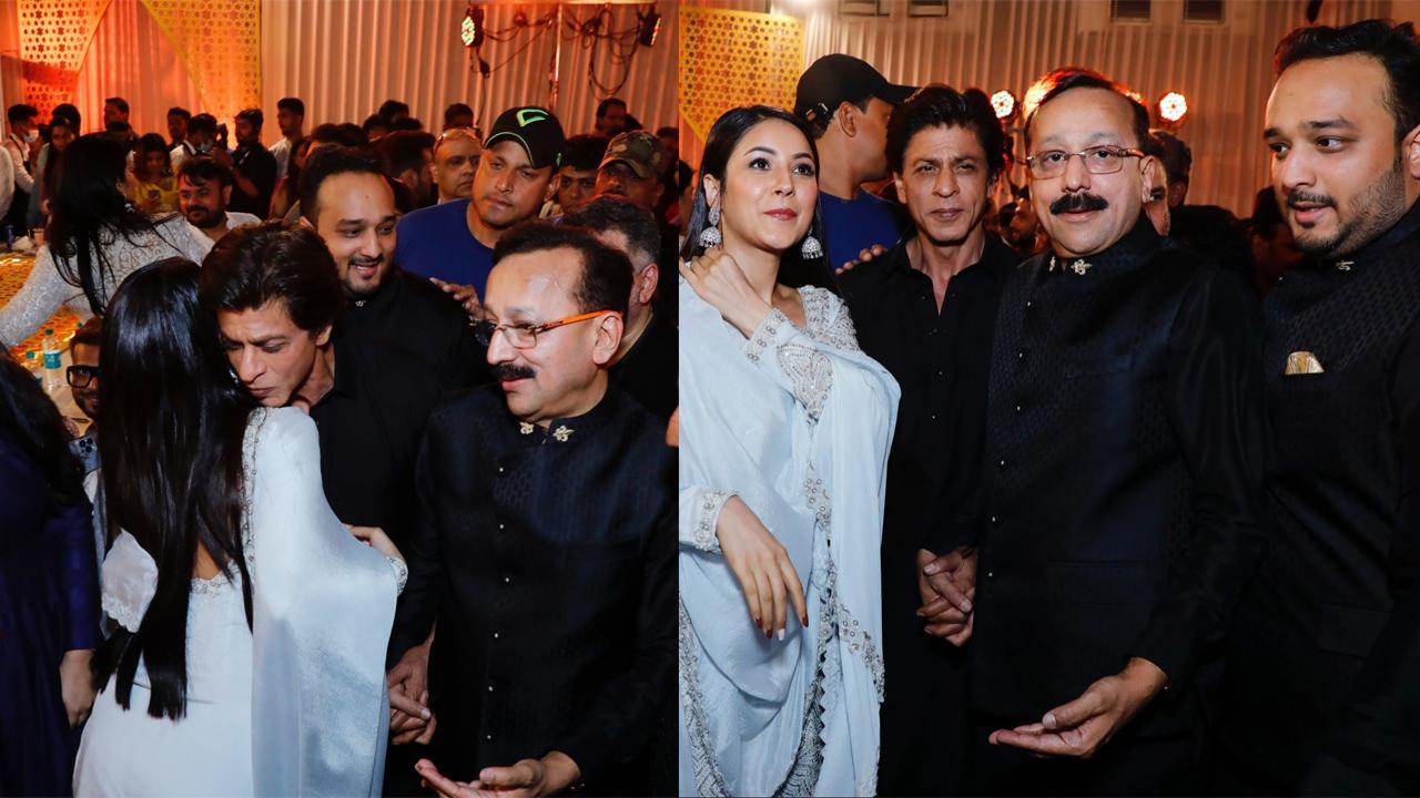 Shah Rukh Khan and Shehnaaz Gill share a hug, strike a pose at Baba Siddique's Iftaar party