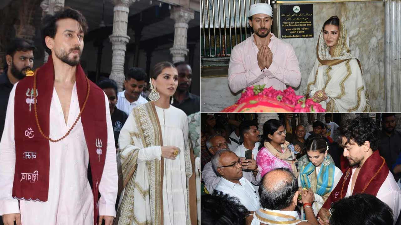 Tara Sutaria, Tiger Shroff seek blessings at Mahim Dargah & Babulnath Temple