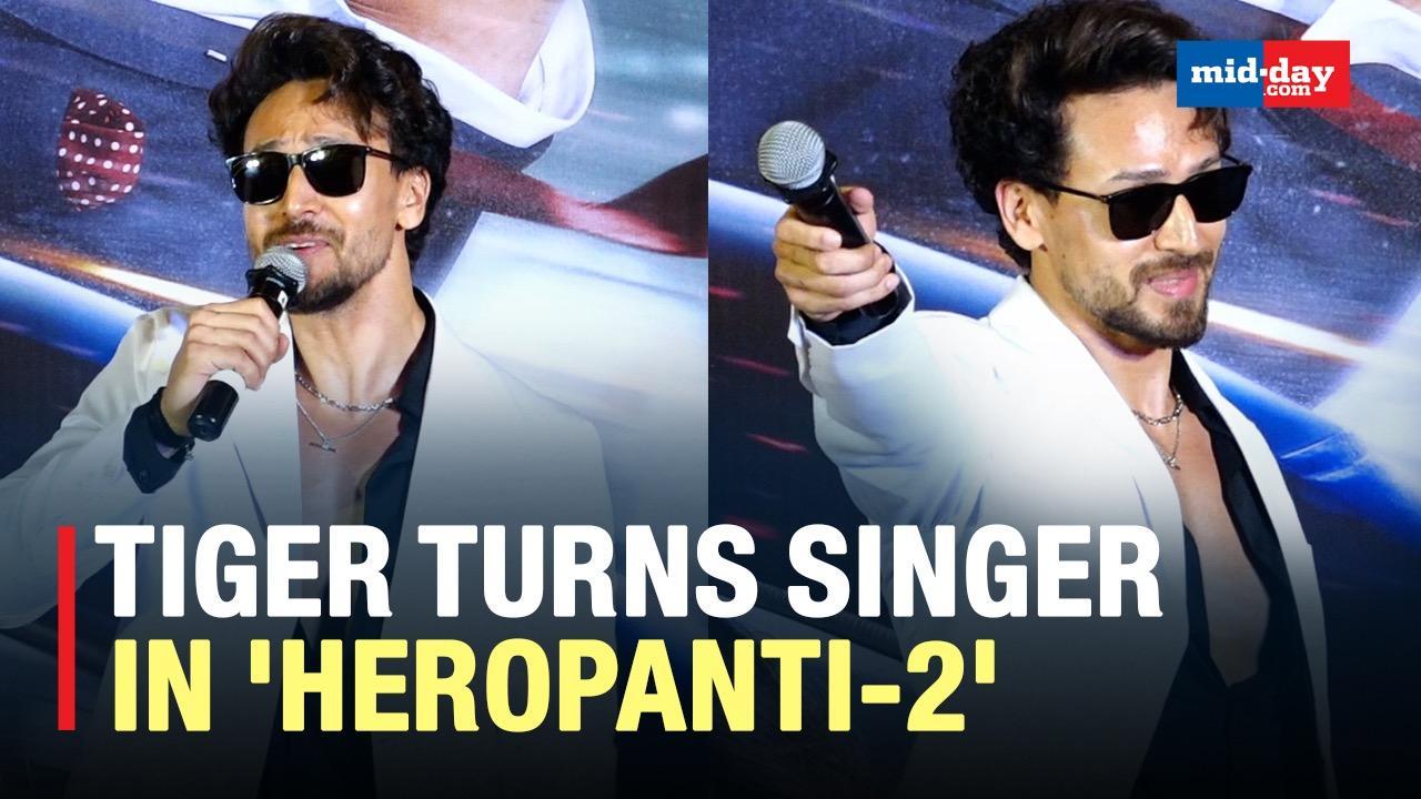 Tiger Shroff Sings A Song For Tara Sutaria At The Song Launch Of 'Heropanti-2'