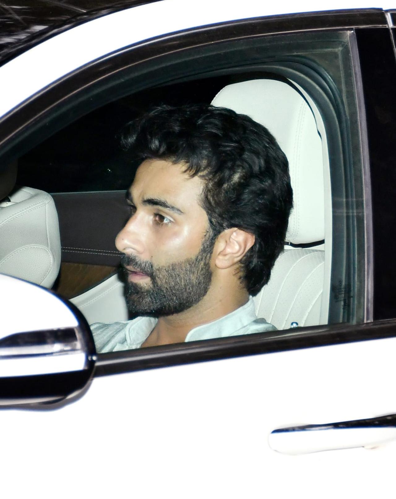 Ranbir Kapoor's cousin Armaan Jain was also spotted making an exit from the 'Barfi' actor's abode. 