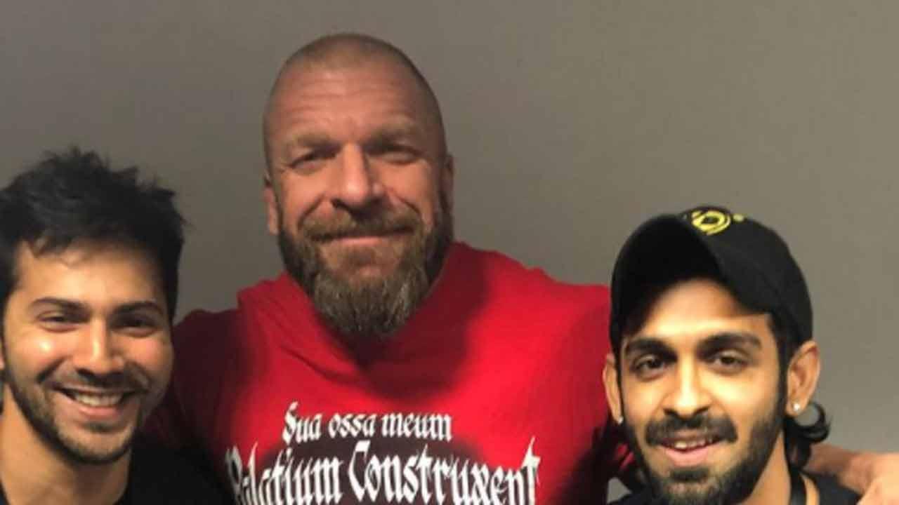 Varun Dhawan has a fanboy moment as he meets WWE Superstar Triple H