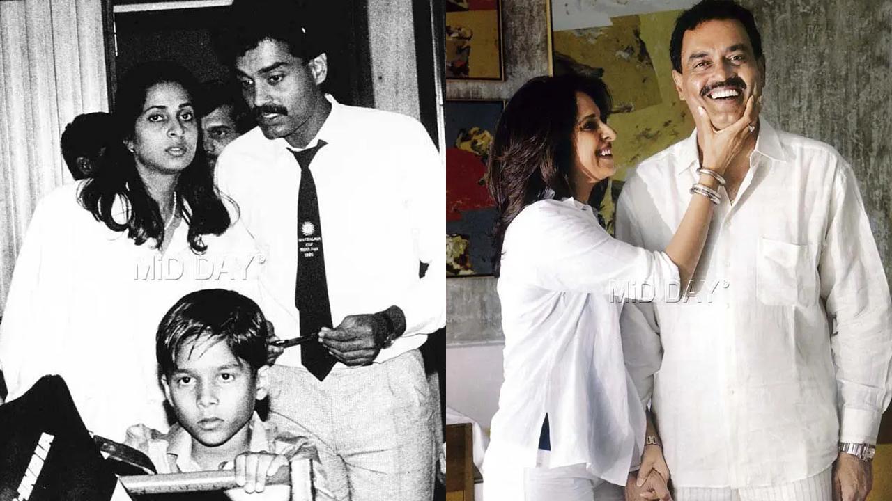 A collage of Dilip Vengsarkar from his family album