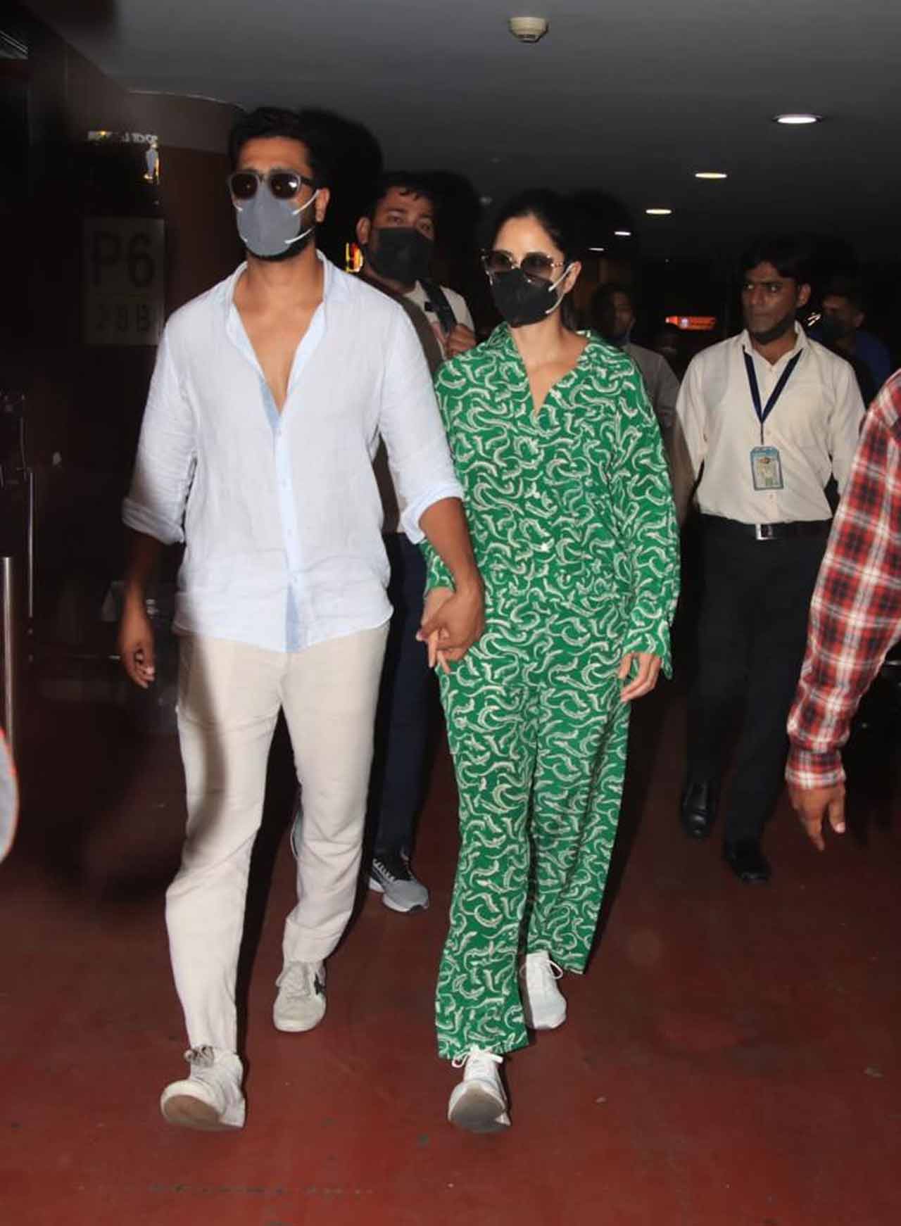 Star couple Vicky Kaushal and Katrina Kaif have returned to Mumbai after enjoying a tropical getaway. Pictures of the duo have been doing rounds on the internet.