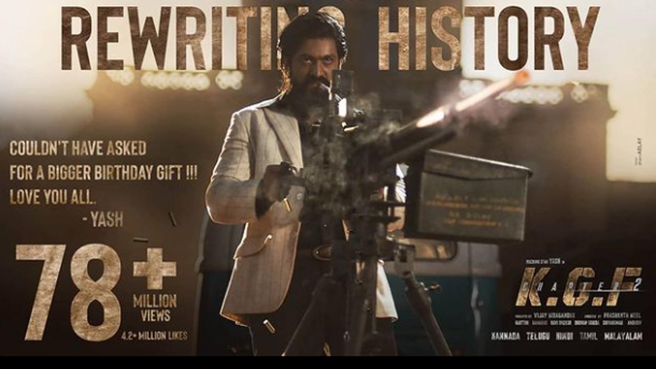 Yash's 'KGF: Chapter 2' rewriting history at the box-office, mints Rs.193.99 over the weekend