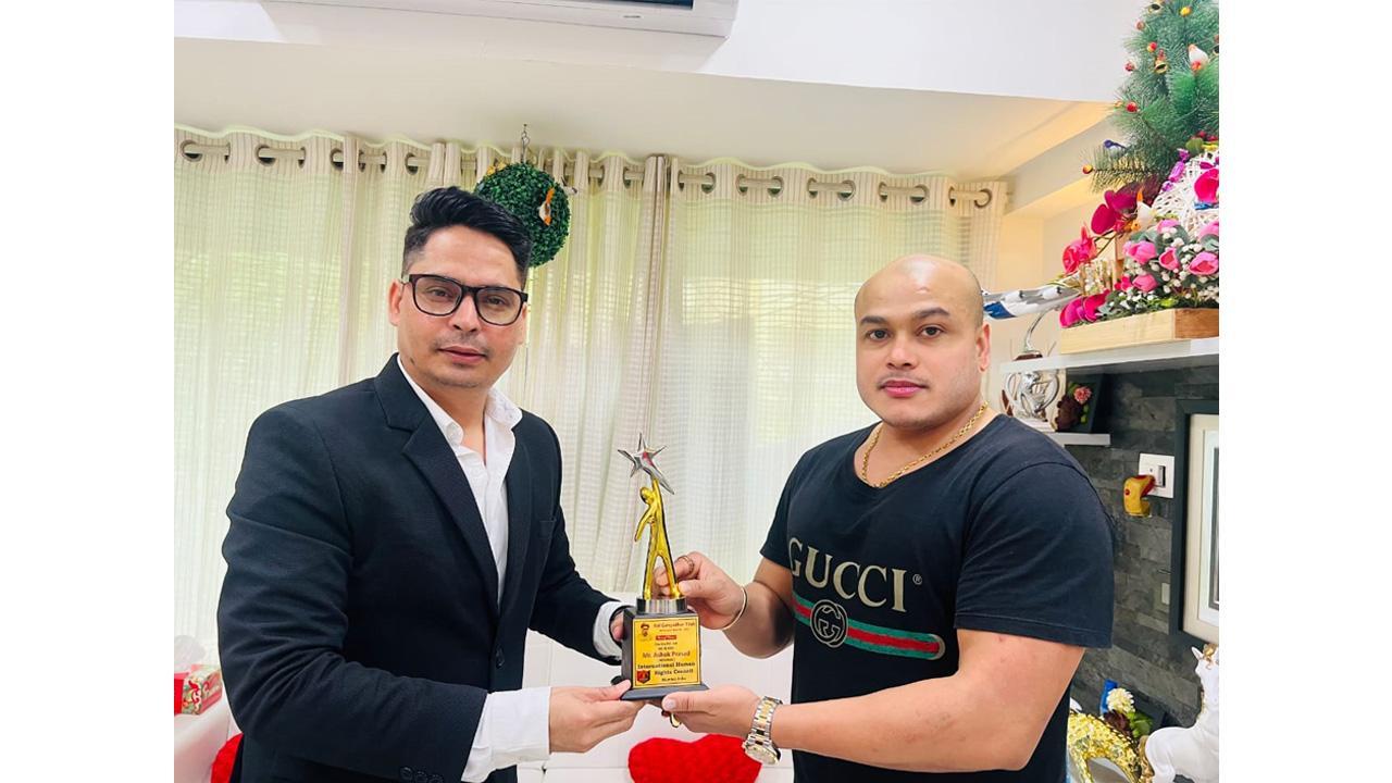 Mr.Ashok Prasad Abhishek received prestigious award by International Human Rights Council for Best IT Services 2022