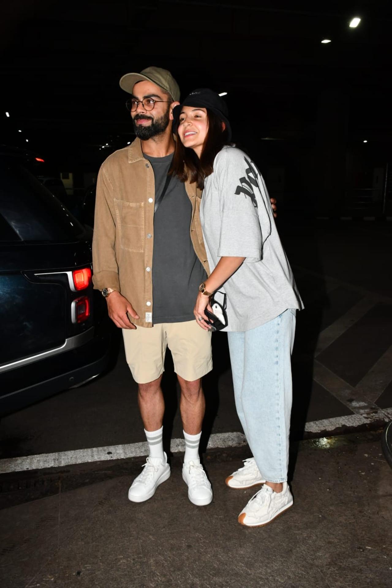 In Pictures Anushka Sharma and Virat Kohli keep it casual as they