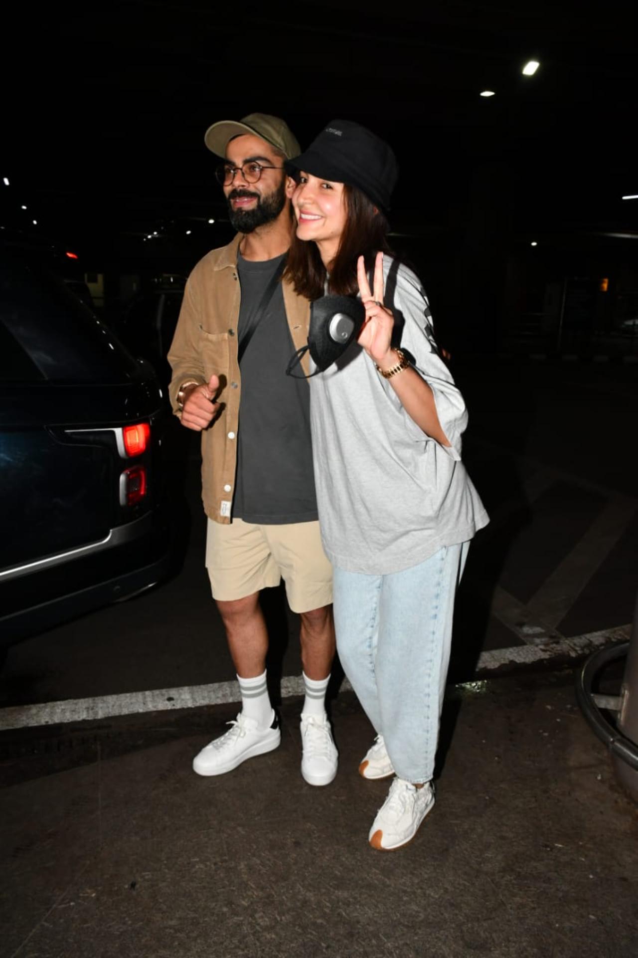 Anushka Sharma Blue Xxx - In Pictures: Anushka Sharma and Virat Kohli keep it casual as they return  from their Europe trip