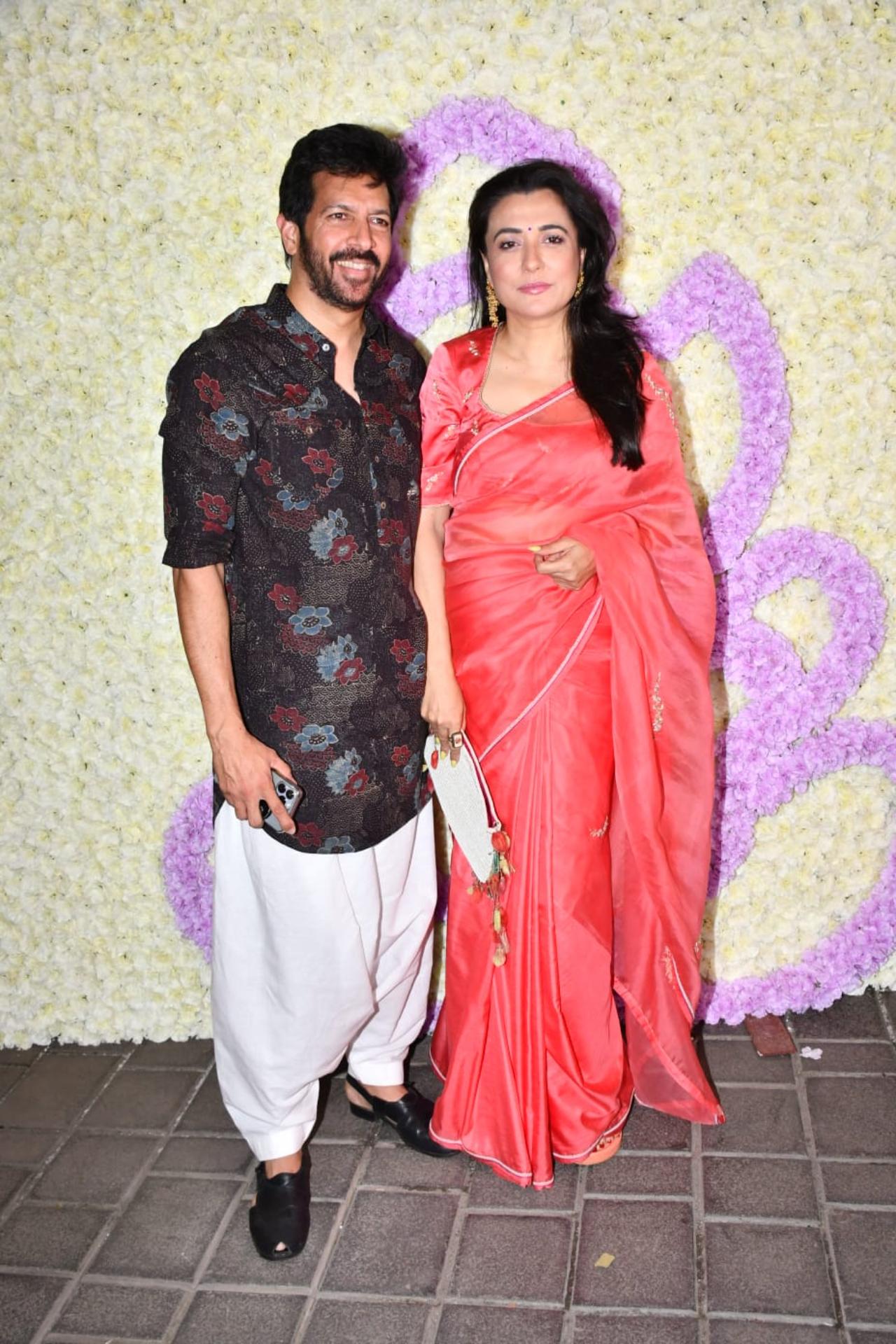 Filmmaker Kabir Khan along with his wife Mini Mathur was also snapped as they arrived for the Ganpati darshan