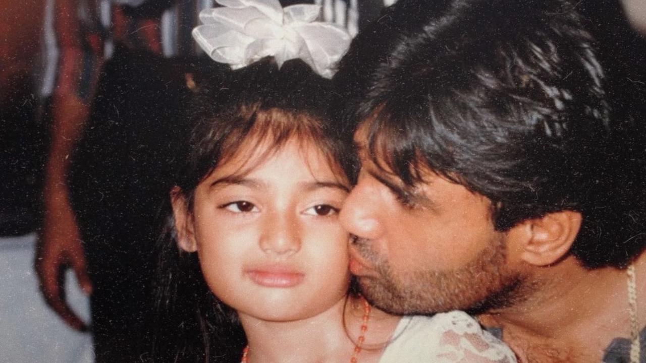 Athiya Shetty shares old pictures on her father Suniel Shetty's birthday