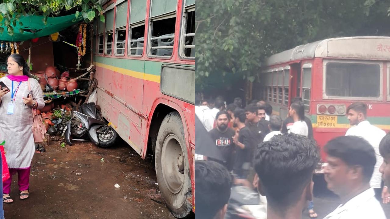 Mumbai: BEST bus crashes in Dindoshi after brake failure; 5 injured
