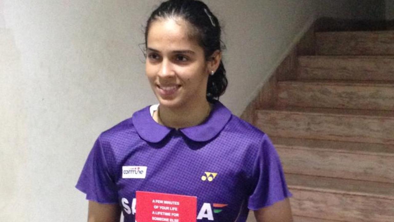Indian badminton star Saina Nehwal was at the blood drive as well