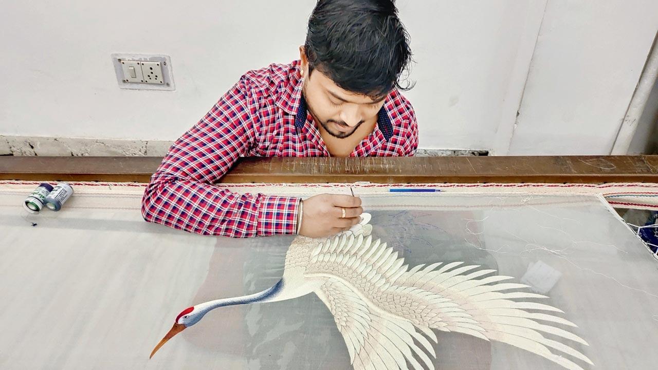 “What’s most difficult is training the needlework artists in the specific art and narrative of Parsi Gara embroidery. It is very figurative and about creating exact forms and figures. A hand-stitched Gara could take between two to nine months to create, which is also why they are considered heirloom-worthy,” Ashdeen Lilaowala 