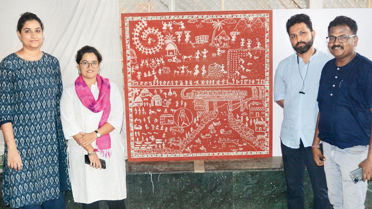 Warli artist Reshma Ram Tare’s artwork showcases the community’s relationship with the creek; Jai and Ketaki Bhadgaonkar; Harpreet Bhullar; Vikas Motiram Koli