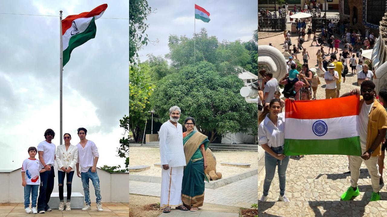 Collage of celebs celebrating Independence Day