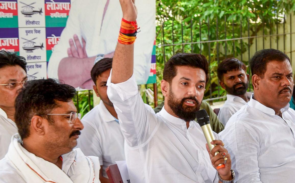 Take on BJP directly: Chirag attacks Nitish Kumar over 'conspiracy' accusation