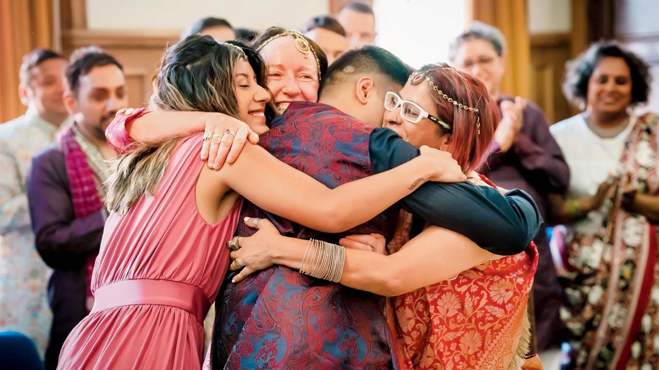 D’silva and Fenton with their children, Aana D’silva and Aash D’silva Fenton. Pics/Paul Phipps-Williams Photography