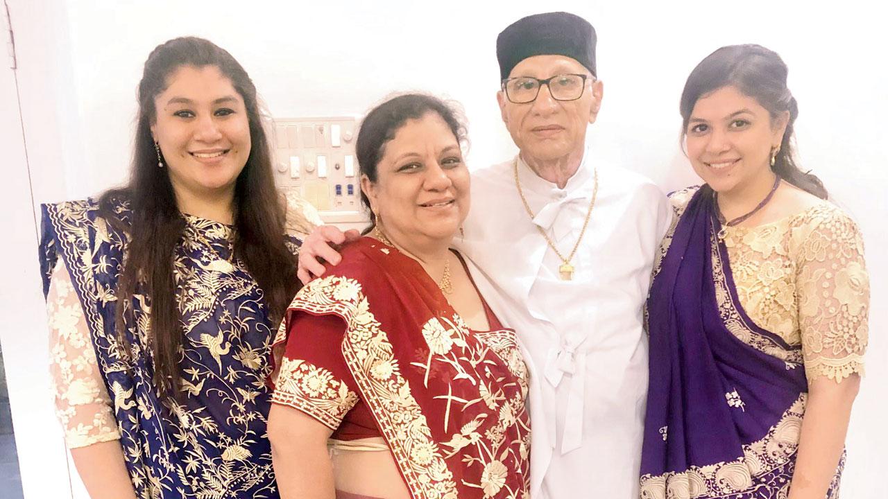 Bhagat with her family in Hyderabad