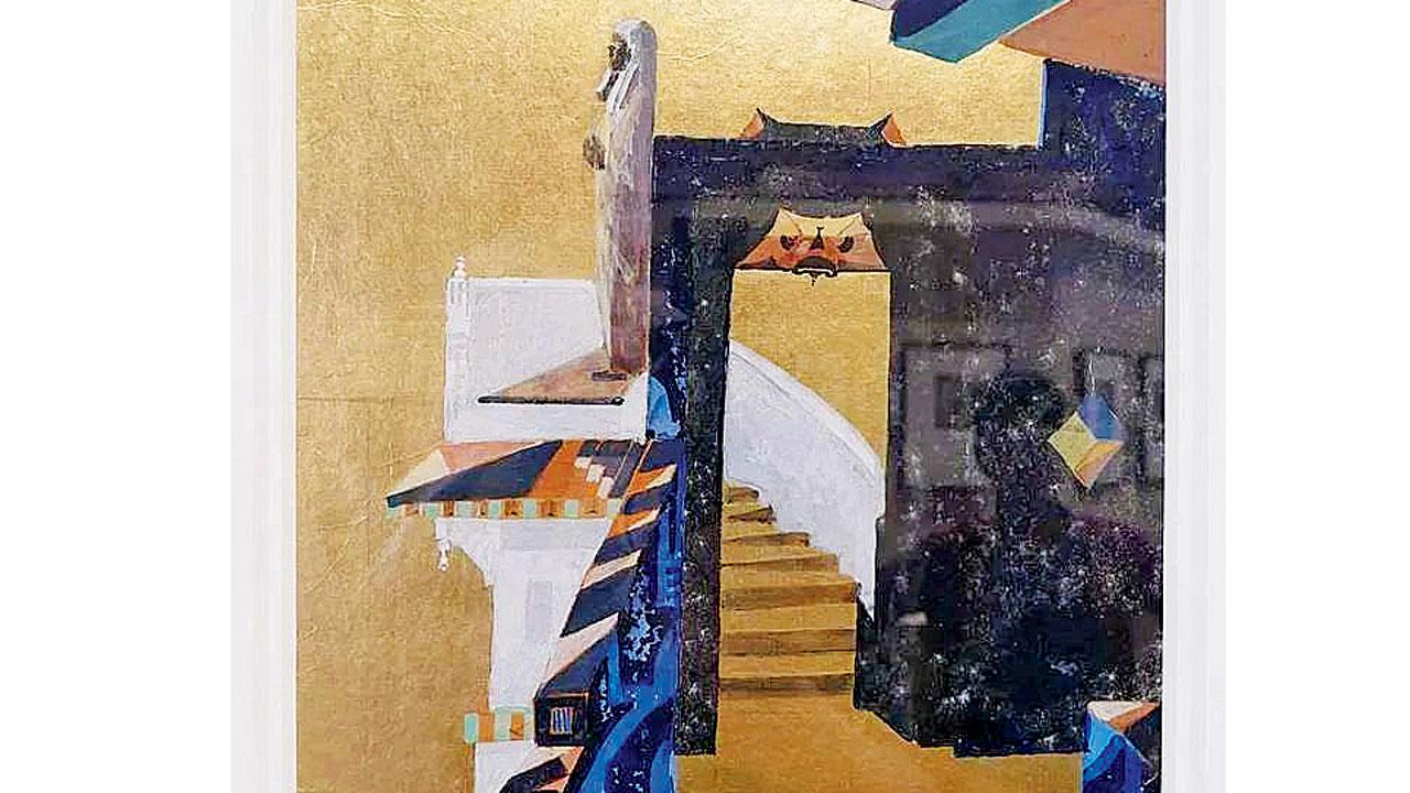 Ahzan, painting by Gaganendranath Tagore, tempera on paper, Indian Museum, Kolkata, by Xopolino via Wikimedia Commons