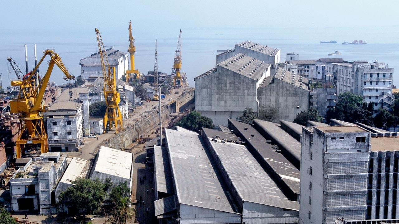 Shipbuilding at docks such as the one at Mazgaon, was the city’s first industry. Mazgaon Dock Limited recently underwent a R826-crore modernisation programme. Pic/Shadab Khan