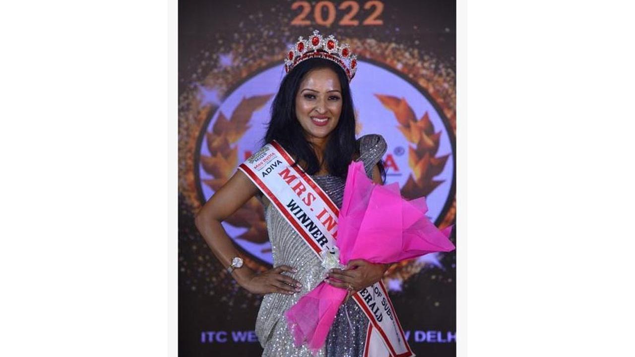 Julie Fernandes won Mrs India Queen of substance 2022,Emerald  category