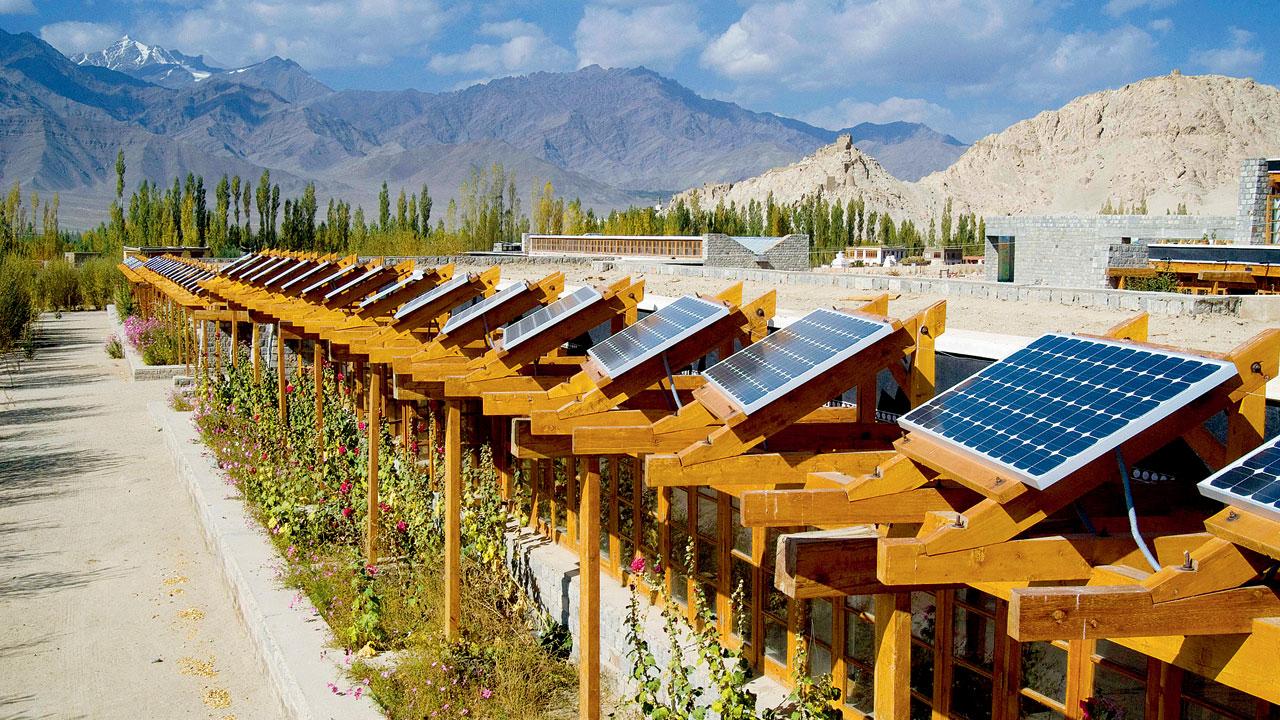 In its bid to maximise the use of natural resource, the school in Ladakh has installed solar panels