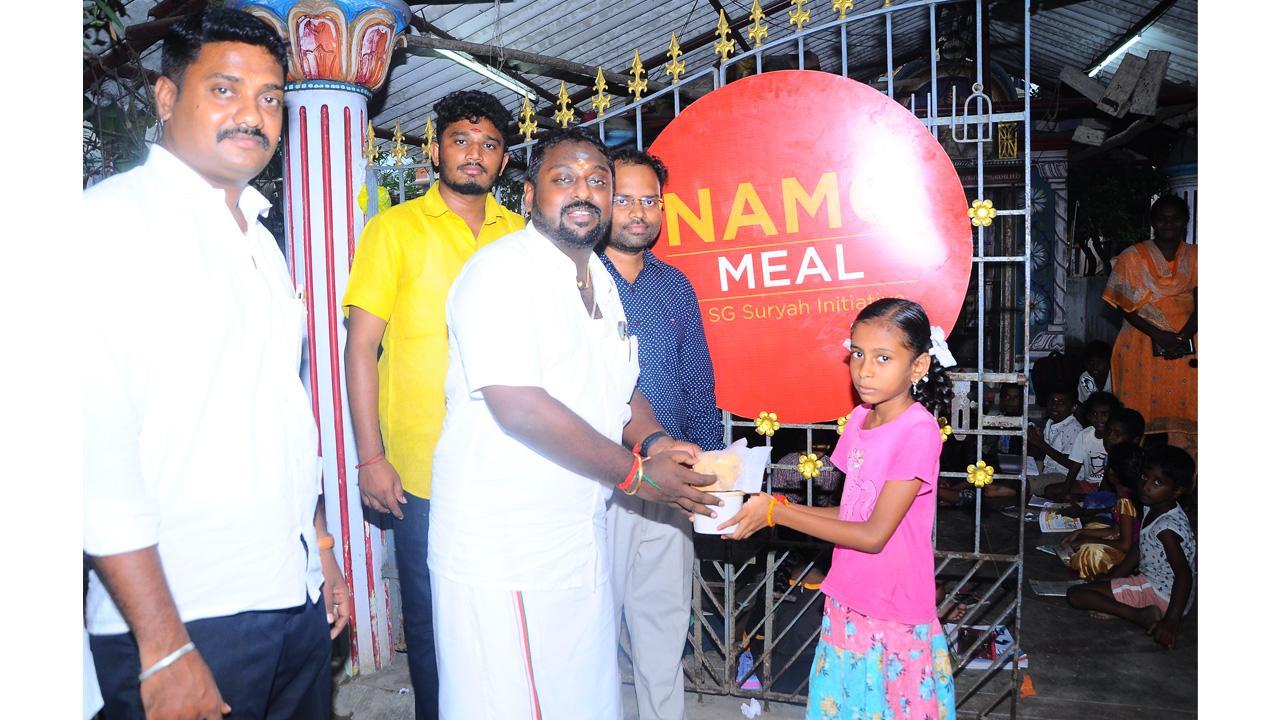 BJP Tamilnadu Leader SG Suryah launches “NaMo Meal” initiative on his Birthday!