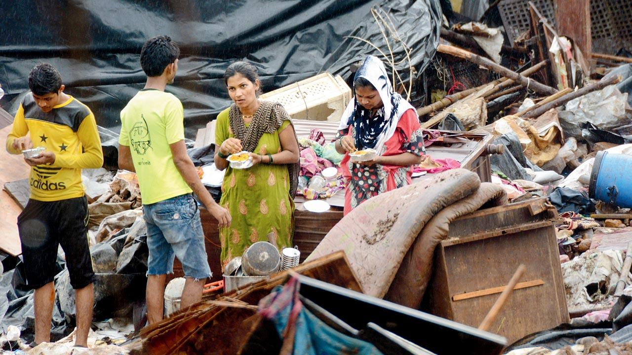 Ambedkar Nagar at Malad East two days after the tragedy. File pic