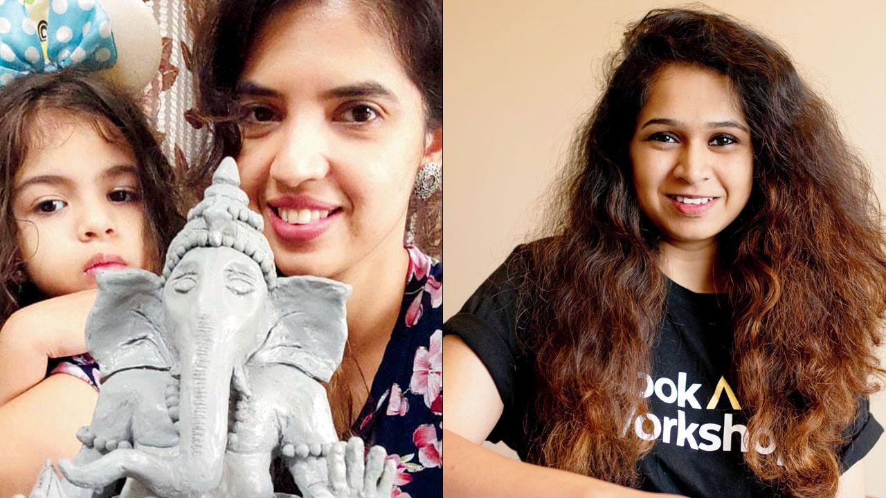 Monica Mahajan’s finished idol (right) Nidhi Agarwal
