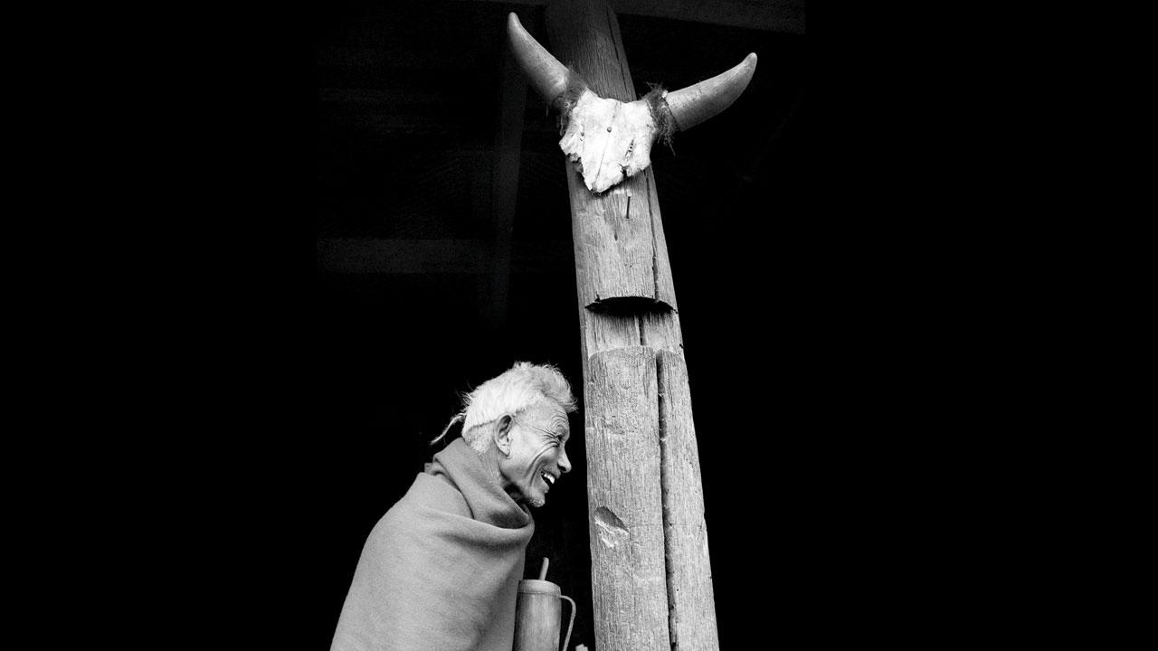Hunter from the Angami Tribe, Khonoma village, Nagaland