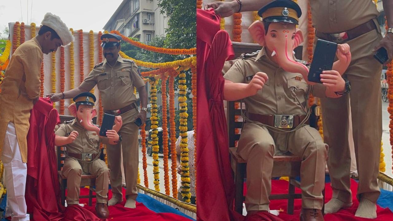 Ganesh Chaturthi: Mumbai cops welcome Lord Ganesh as IPS officer