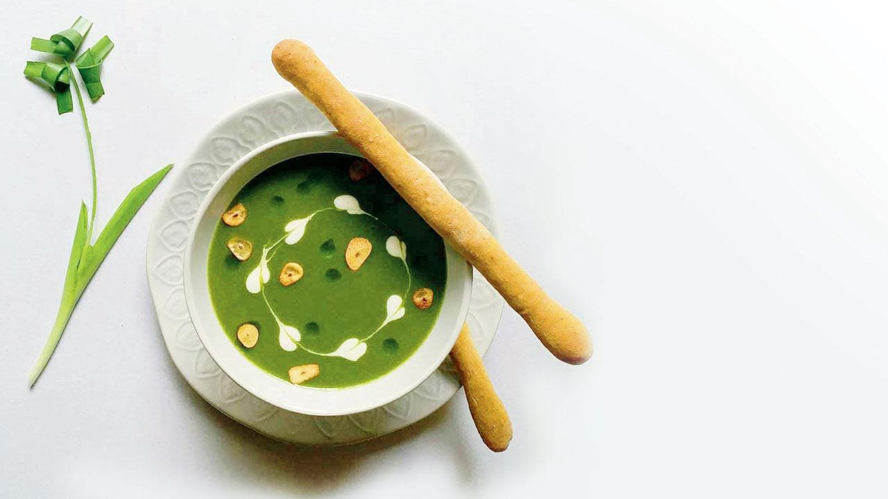 Potato and Phodshi soup