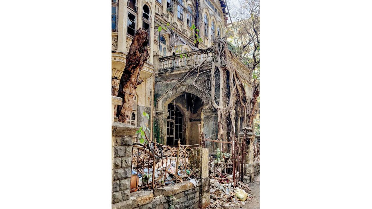 THE BIG SPILL: Pouring out of the structure