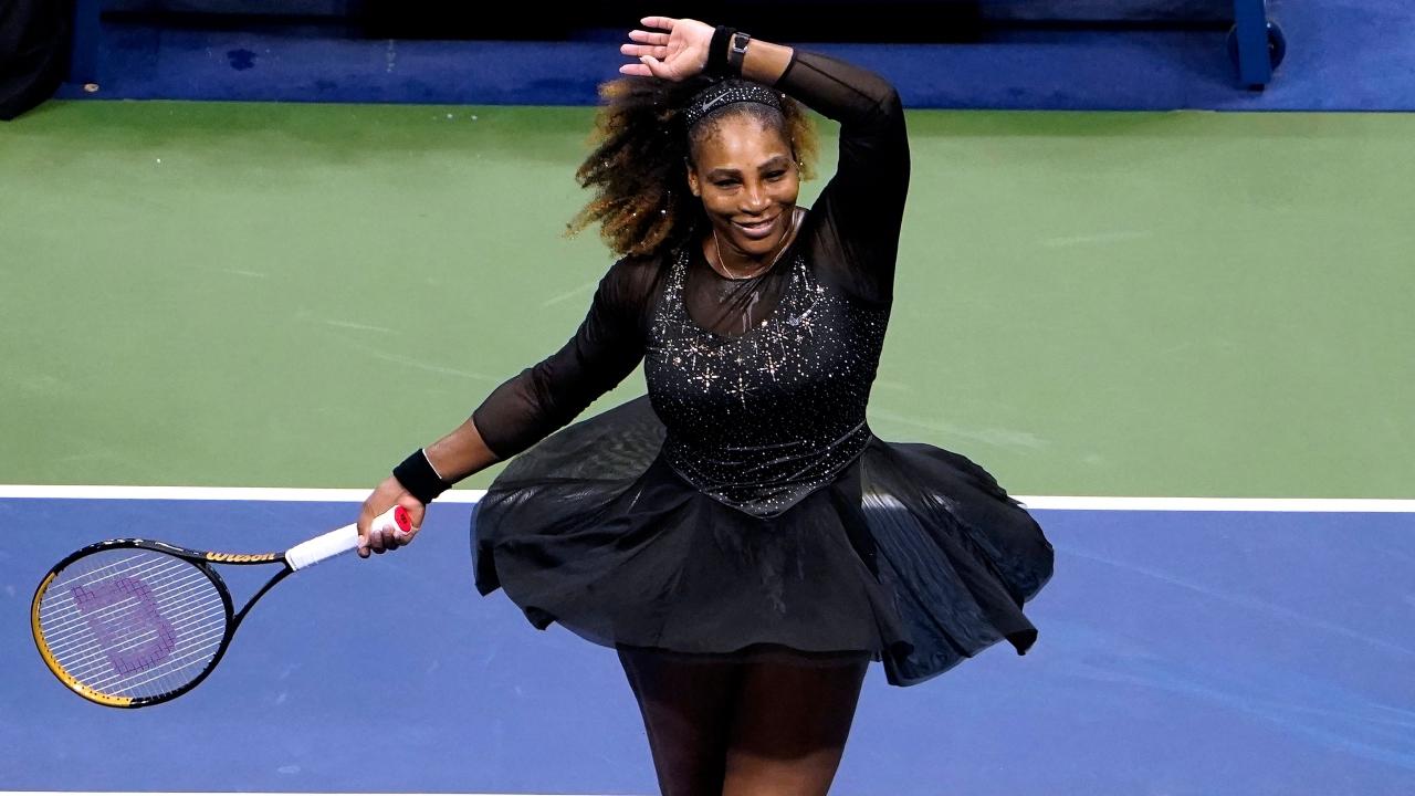 A jubiliant Serena thanks the US Open 2022 crowd for their great support. Pic/ AFP