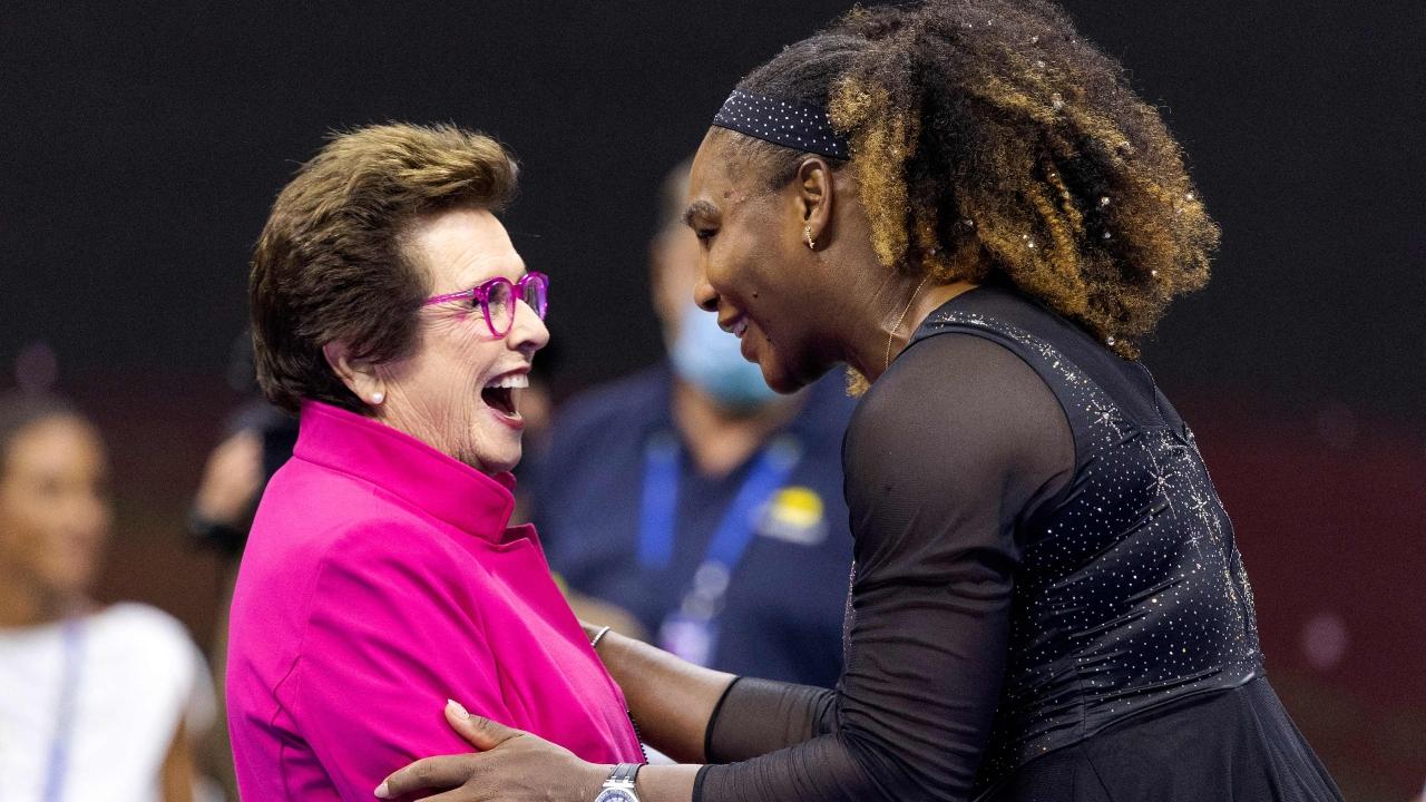 Williams was also greeted by former tennis player Billie Jean King after the game. Pic/ AFP