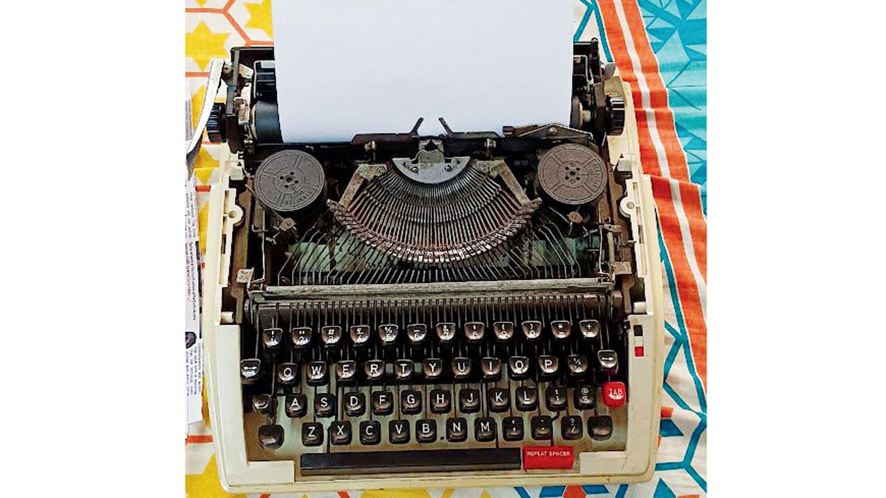The repaired Brothers typewriter