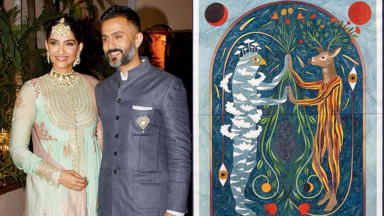 Sonam Kapoor, Anand Ahuja drop special art piece to announce birth of their baby boy