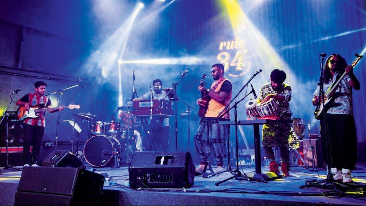 The band playing together at a previous event 